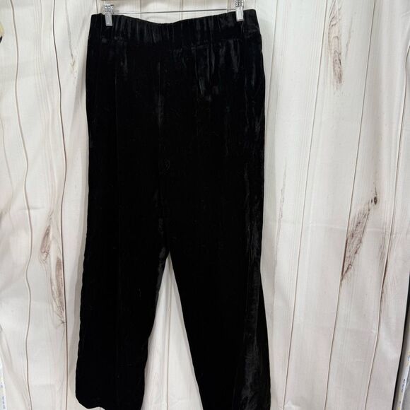 Talbots Women’s 12 Black Velvet Pull on Pants - Picture 3 of 5